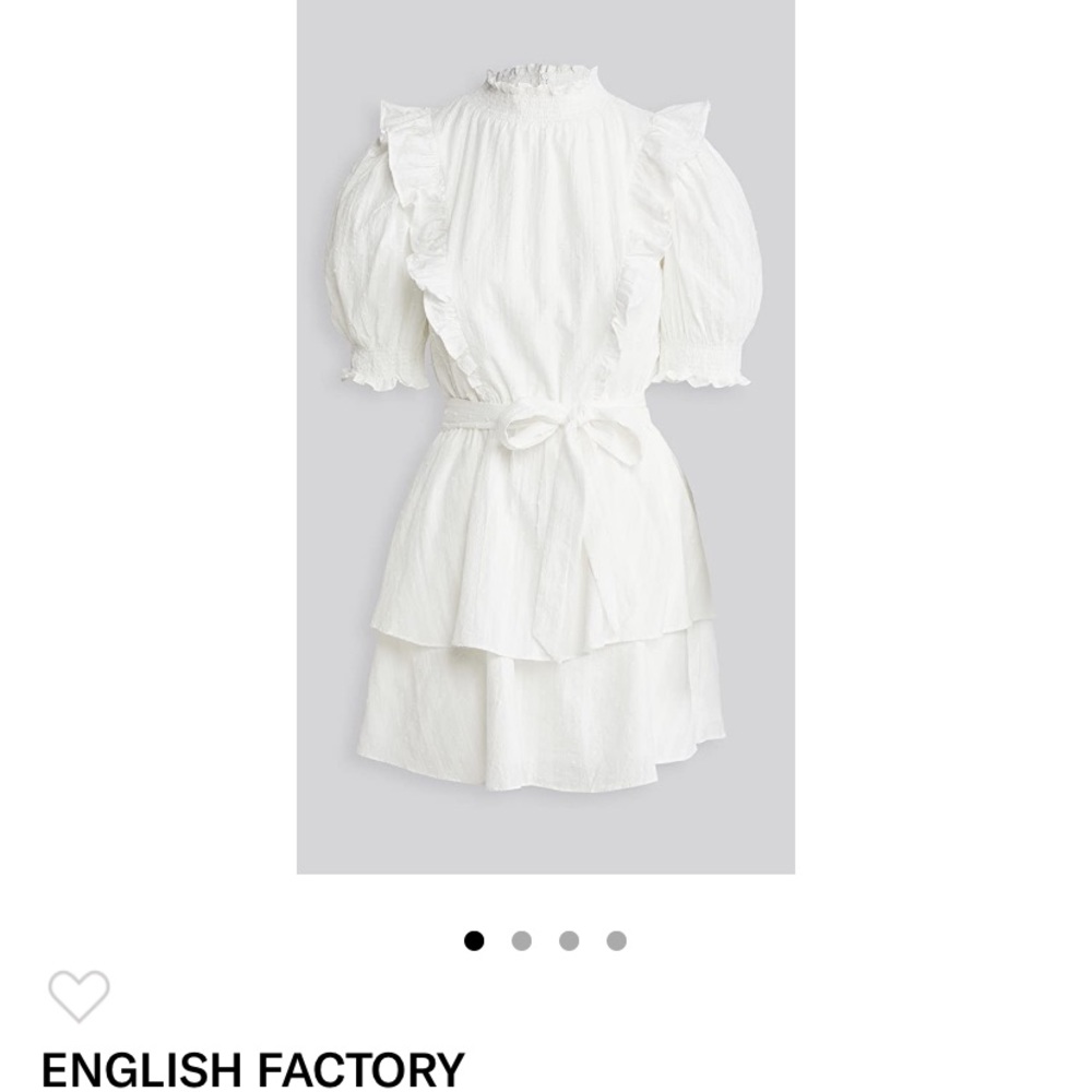 English Factory textured puff mini dress